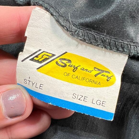 Vintage 80s Surf and Turf of California Dark Grey Cropped Utility Jacket Size L - Picture 7 of 11